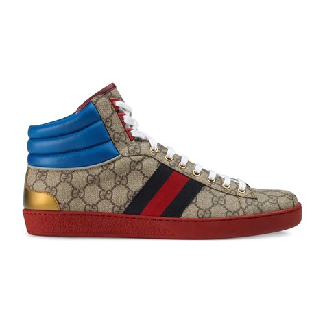 gucci ace gg high top sneaker|gg tennis new ace sneakers.